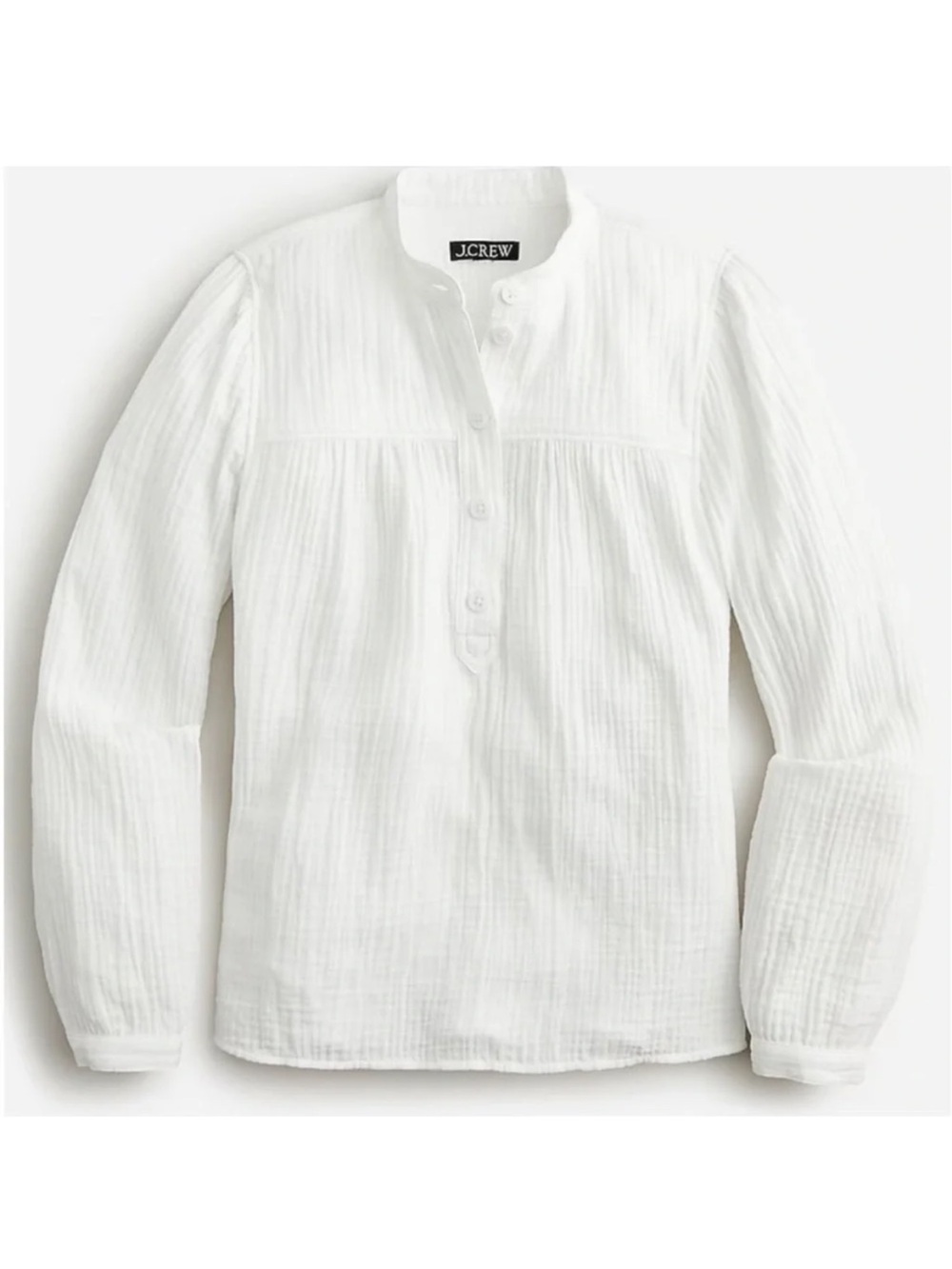 J. Crew Fresco Top in Soft Gauze White Size medium